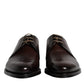 Black Leather Lace Up Men Derby Formal Shoes