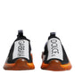 Black Orange Sorrento Slip On Sneakers Shoes