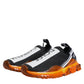 Black Orange Sorrento Slip On Sneakers Shoes