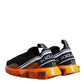 Sorrento Slip-On Sneakers in Schwarz und Orange