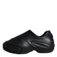 Black Foiled Rubber Toy Low Top Sneakers Shoes