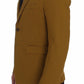 Elegant Yellow Cotton Blend Casual Blazer