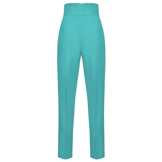 Green Polyester Jeans & Pant