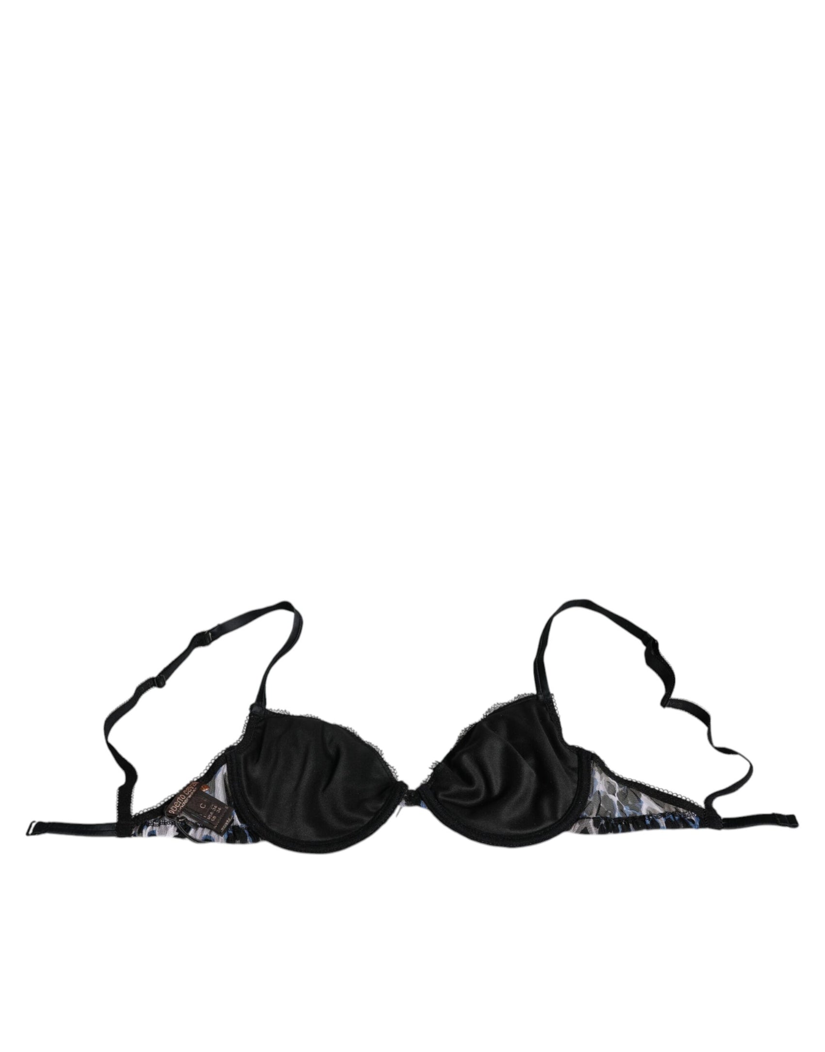 Weiße Push-Up-BH-Unterwäsche mit Leopardenmuster von Reggiseno