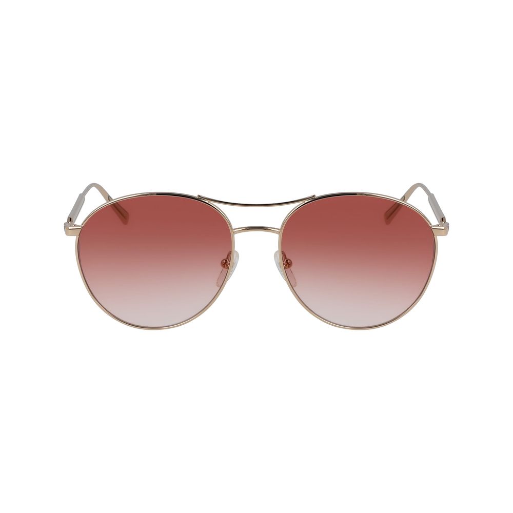 Sonnenbrille aus roségoldfarbenem Metall