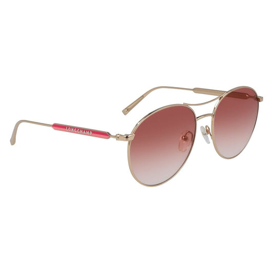 Sonnenbrille aus roségoldfarbenem Metall