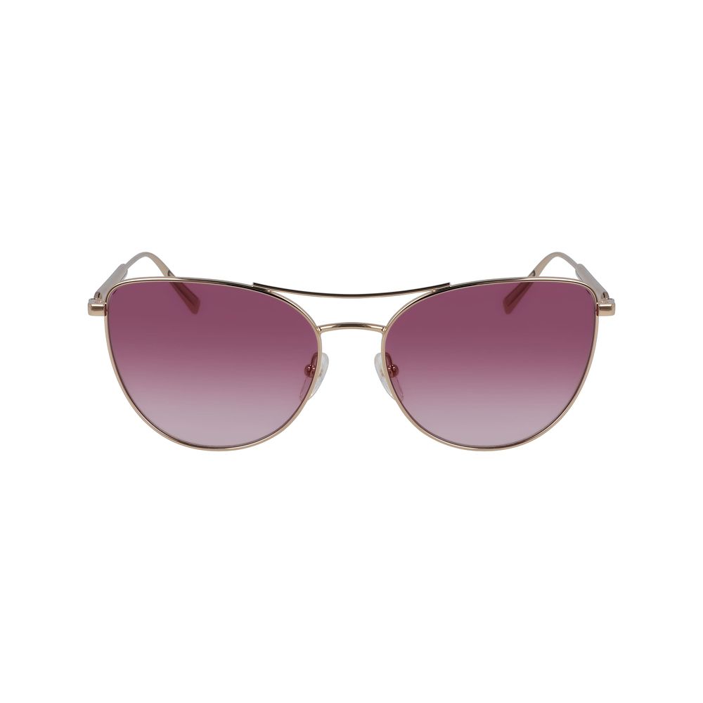 Sonnenbrille aus roségoldfarbenem Metall