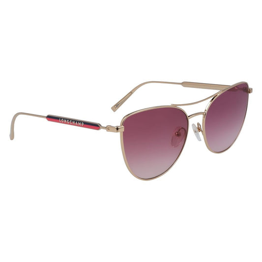 Sonnenbrille aus roségoldfarbenem Metall