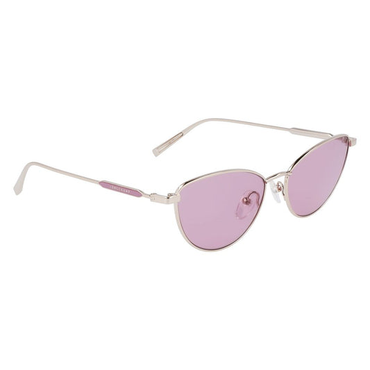 Sonnenbrille aus roségoldfarbenem Metall