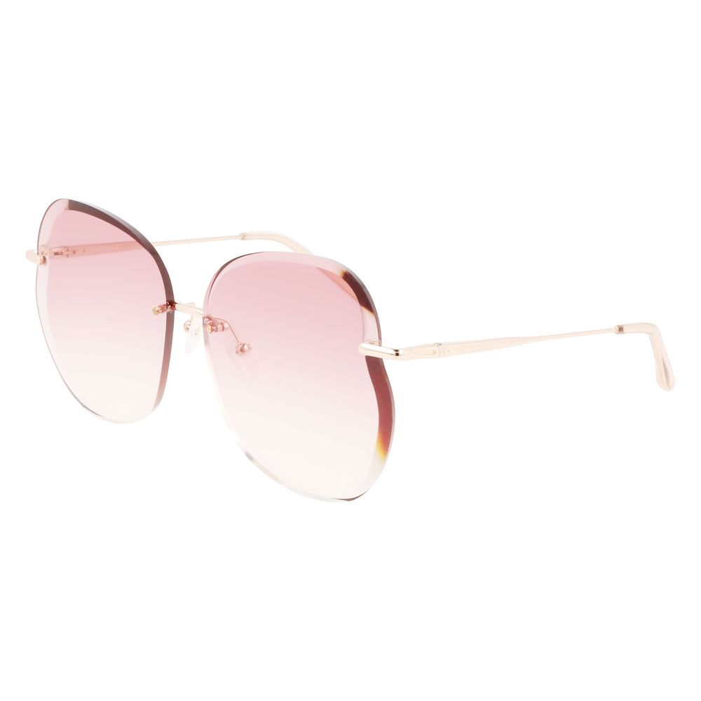 Sonnenbrille aus roségoldfarbenem Metall