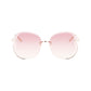 Rose Gold Metal Sunglasses