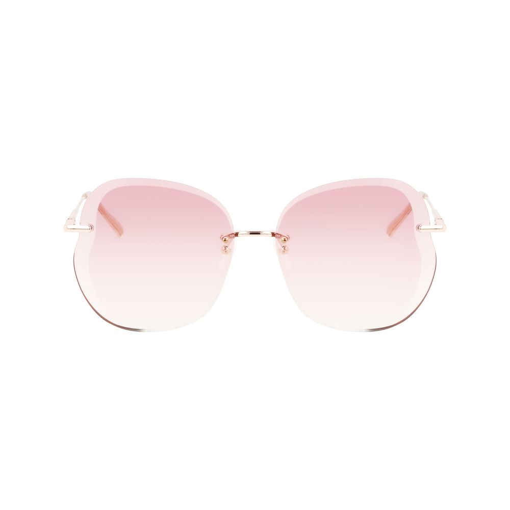 Sonnenbrille aus roségoldfarbenem Metall