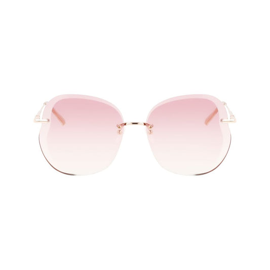 Sonnenbrille aus roségoldfarbenem Metall