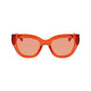 Orangefarbene Sonnenbrille mit Spritzguss-Optik