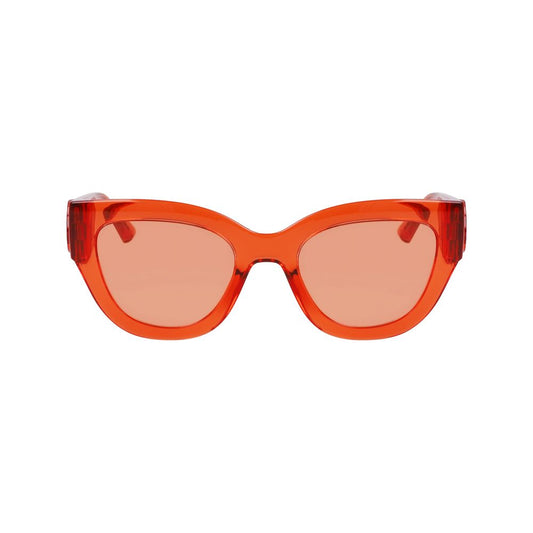 Orangefarbene Sonnenbrille mit Spritzguss-Optik