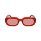 Orangefarbene Sonnenbrille mit Spritzguss-Optik