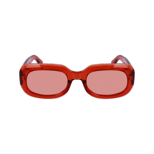 Orangefarbene Sonnenbrille mit Spritzguss-Optik