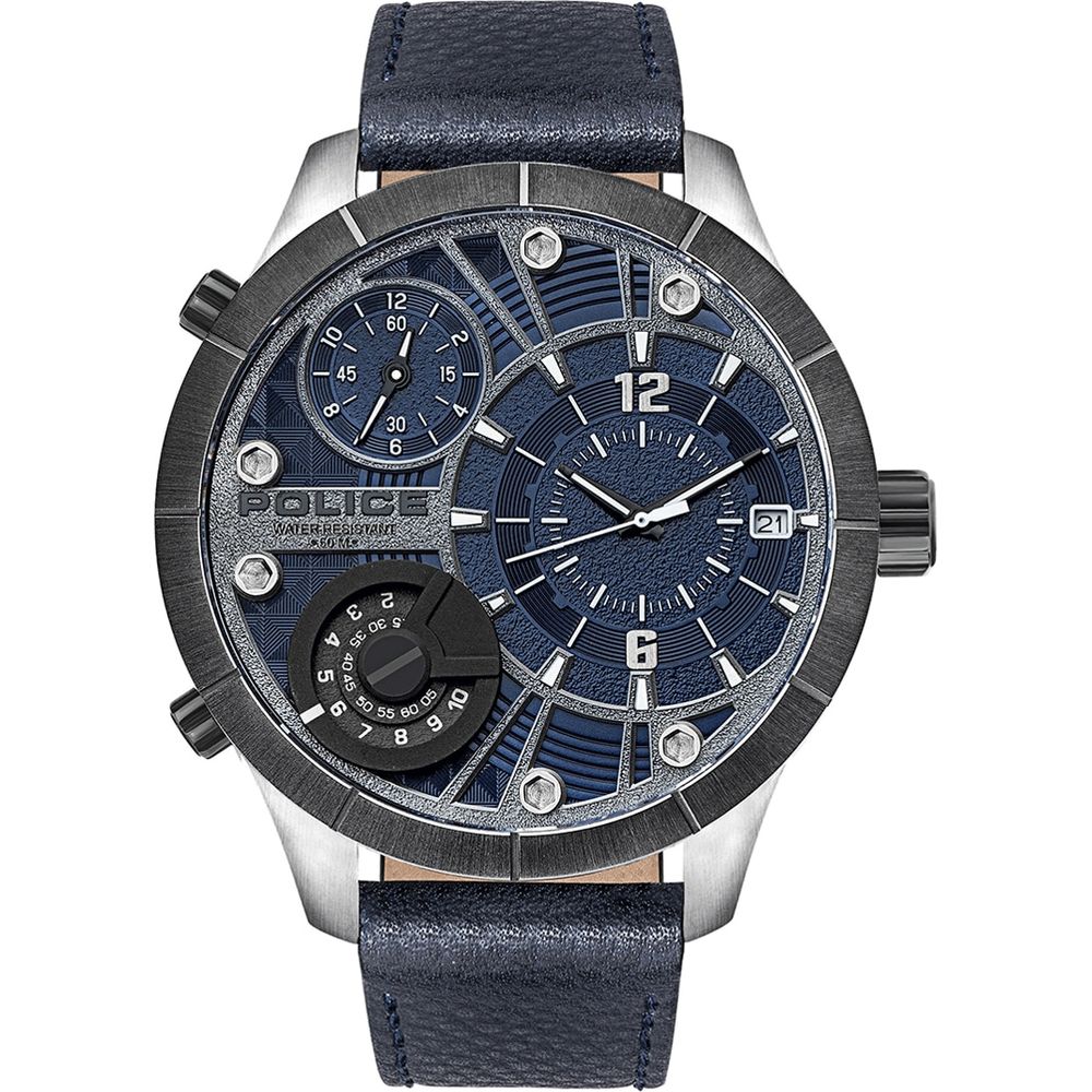 Orologio in pelle blu