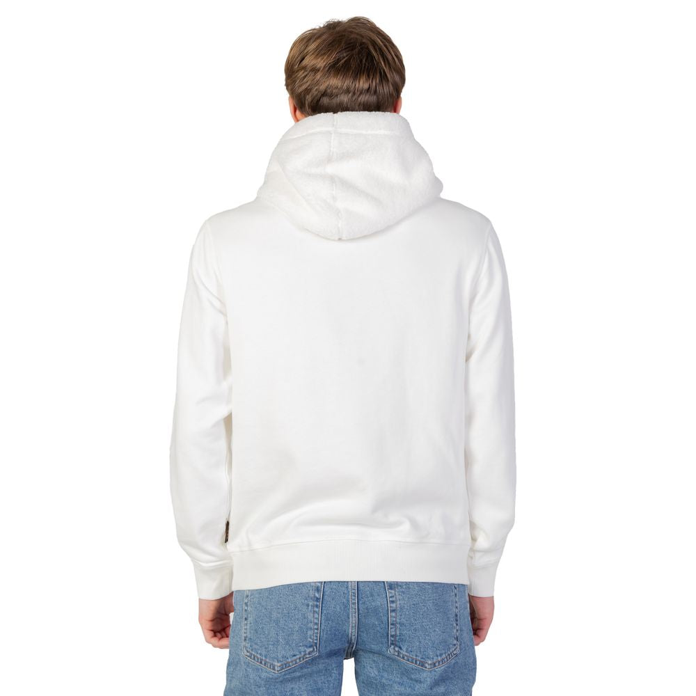 Cremefarbener Baumwollpullover