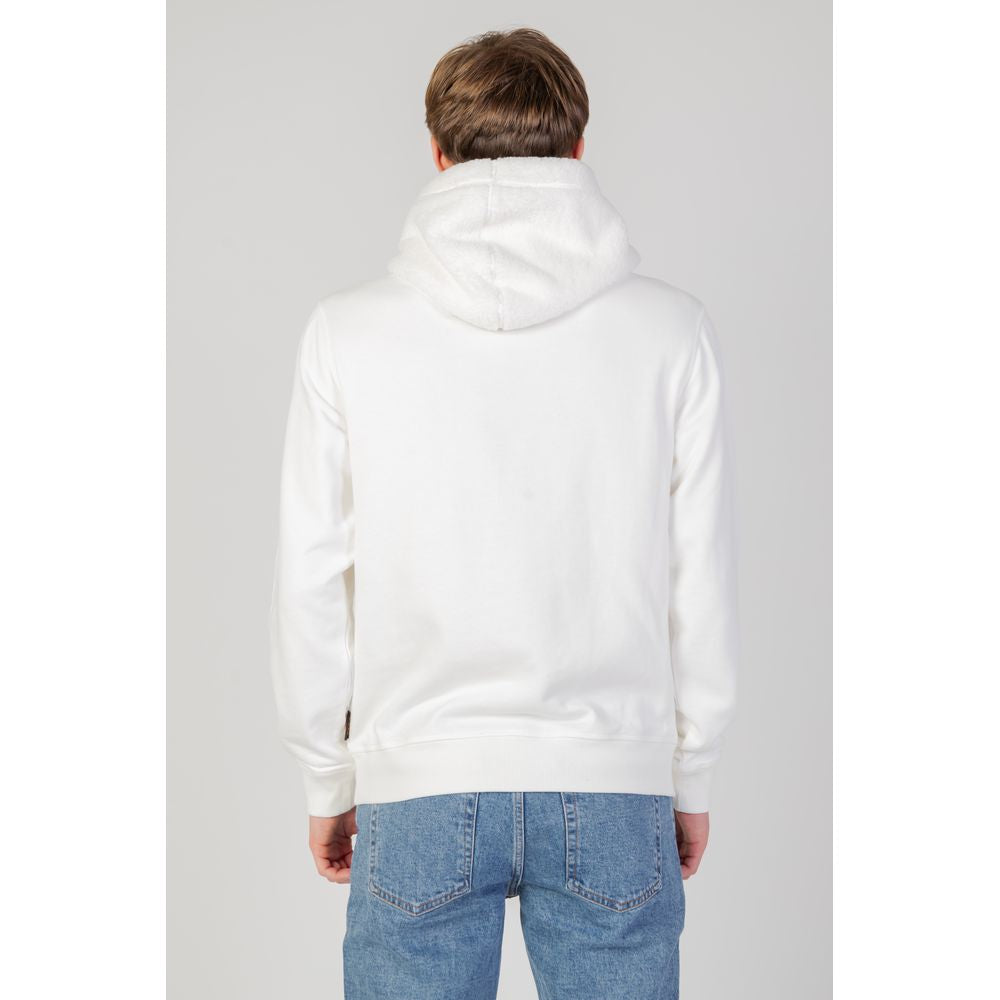 Cremefarbener Baumwollpullover