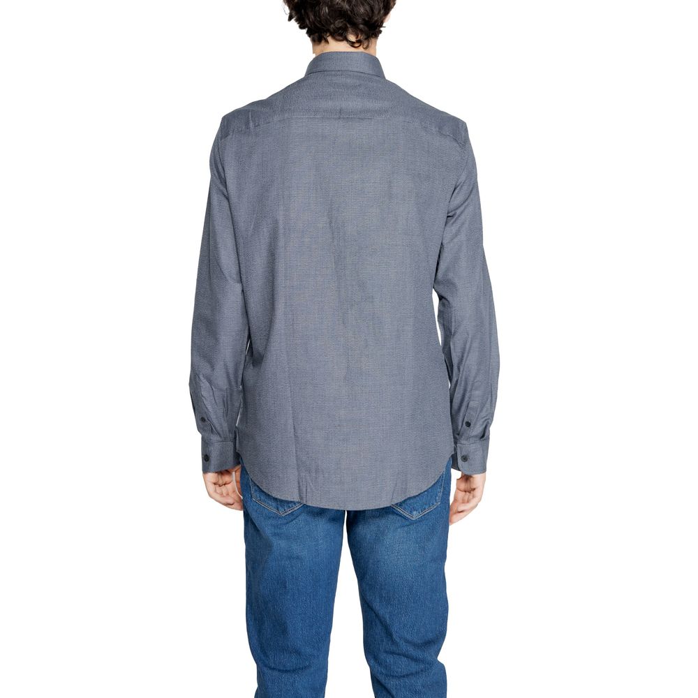 Camicia di cotone blu