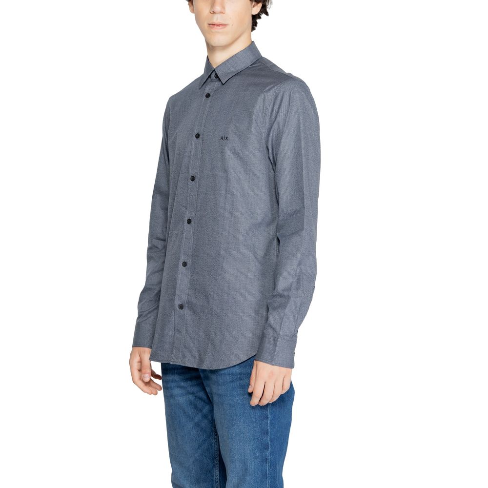 Camicia di cotone blu