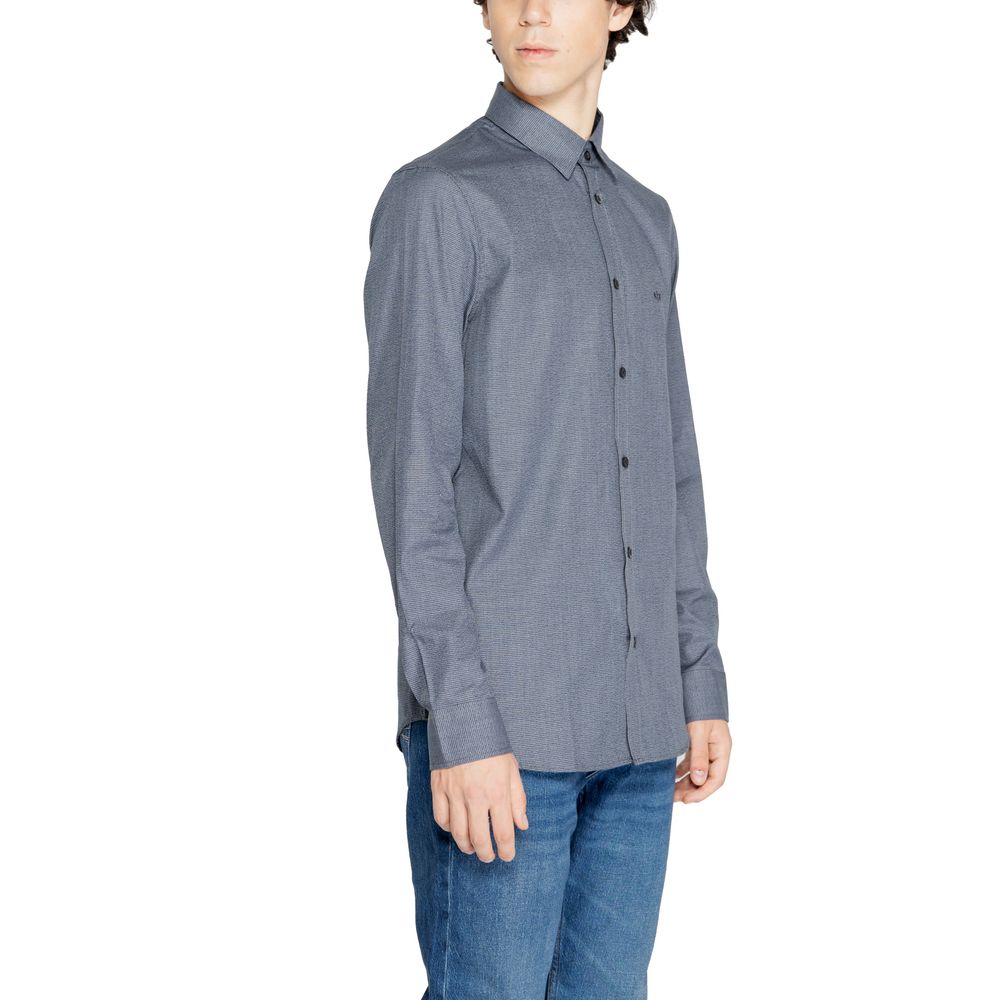 Camicia di cotone blu
