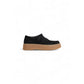 Black Suede Leather Flat Shoe