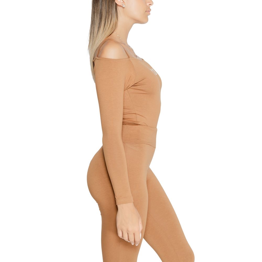 Braune Baumwolltops und T-Shirts