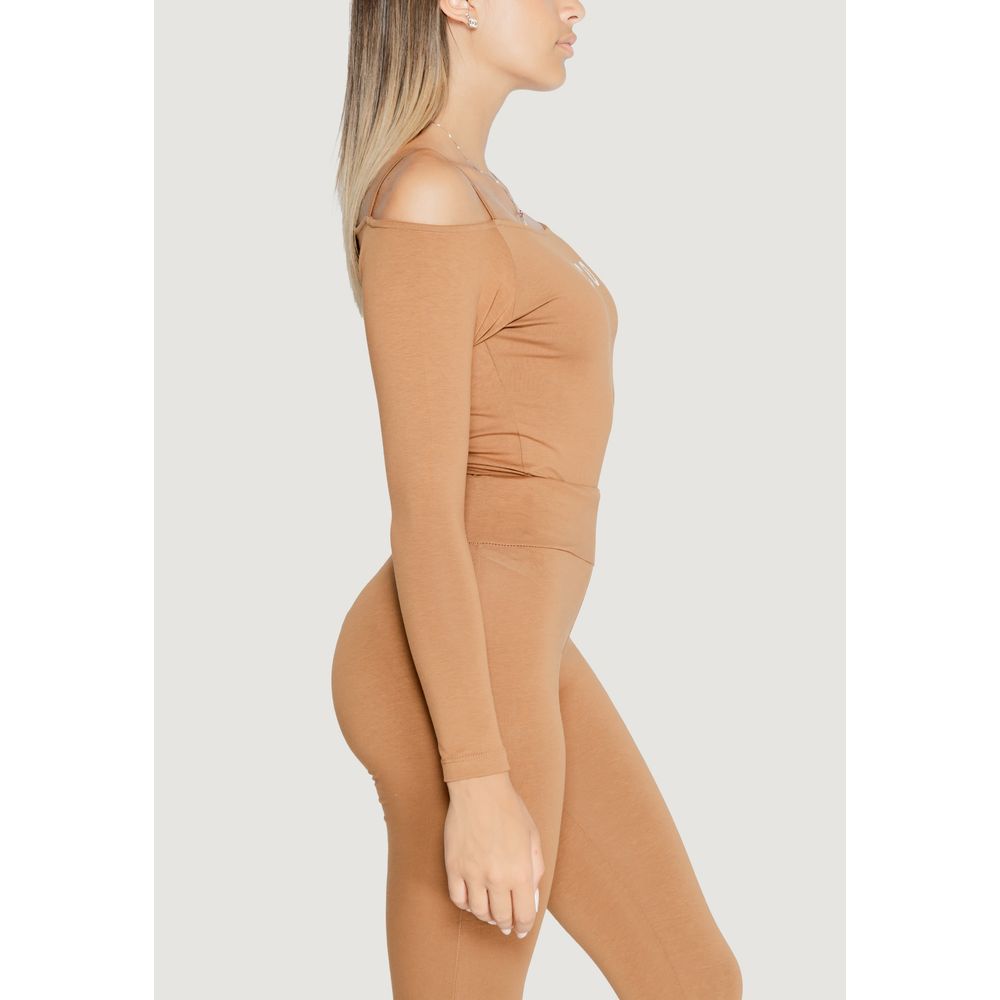 Braune Baumwolltops und T-Shirts