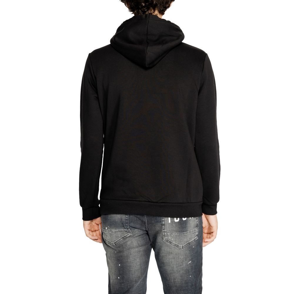 Schwarzer Baumwollpullover