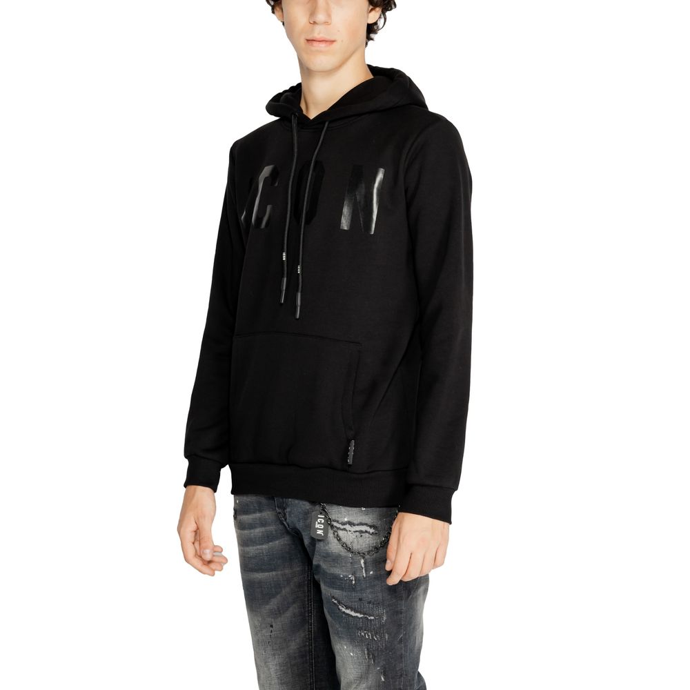 Schwarzer Baumwollpullover