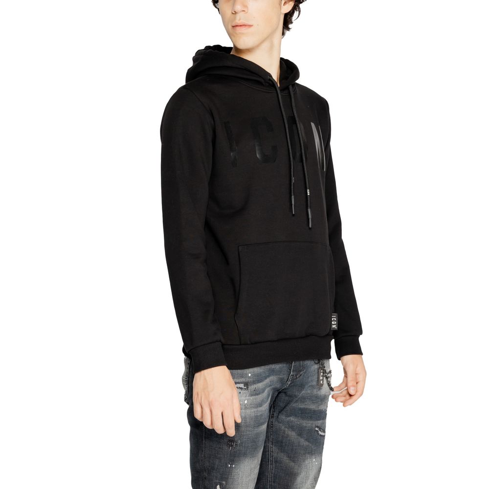 Schwarzer Baumwollpullover