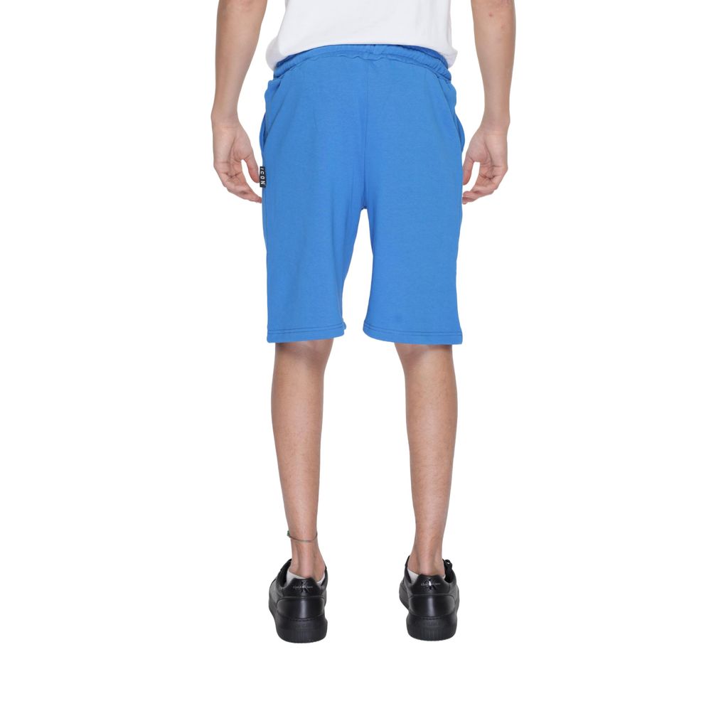 Blaue Baumwollshorts