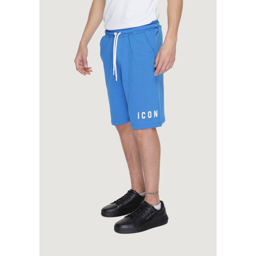 Blaue Baumwollshorts