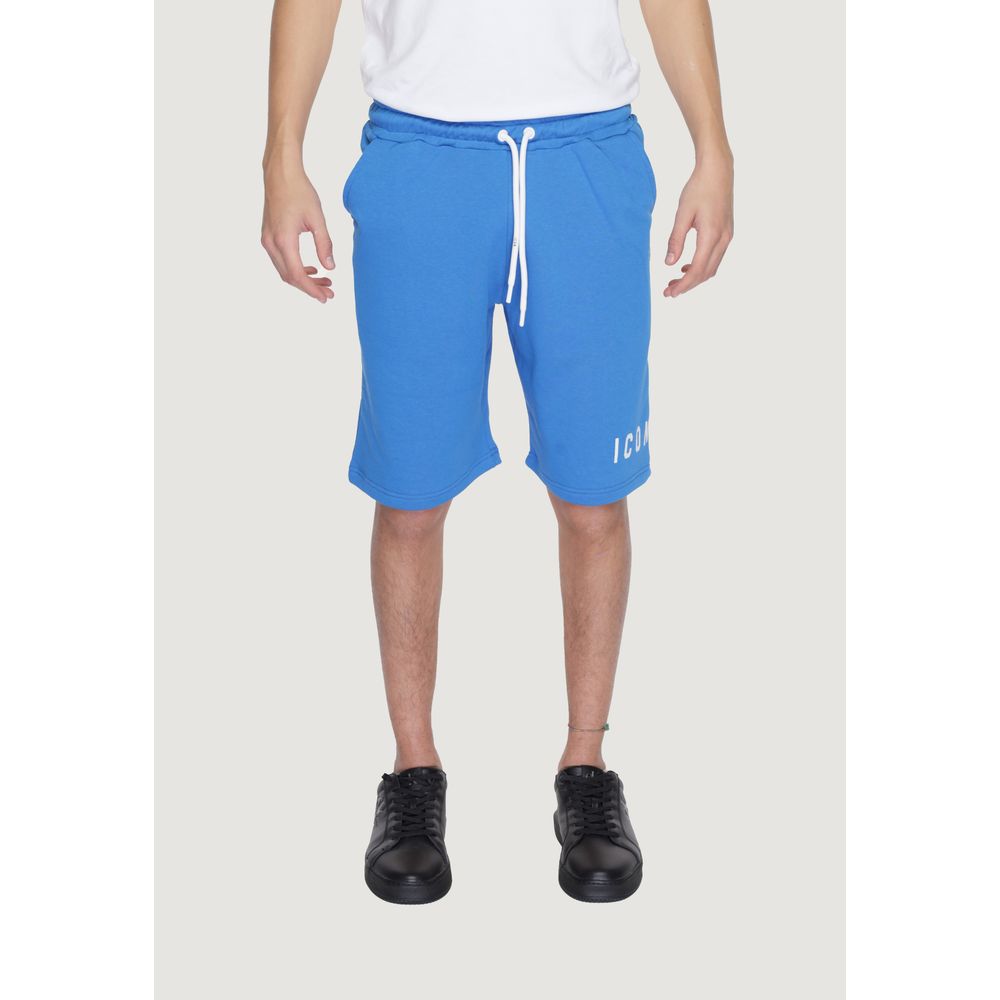 Blaue Baumwollshorts