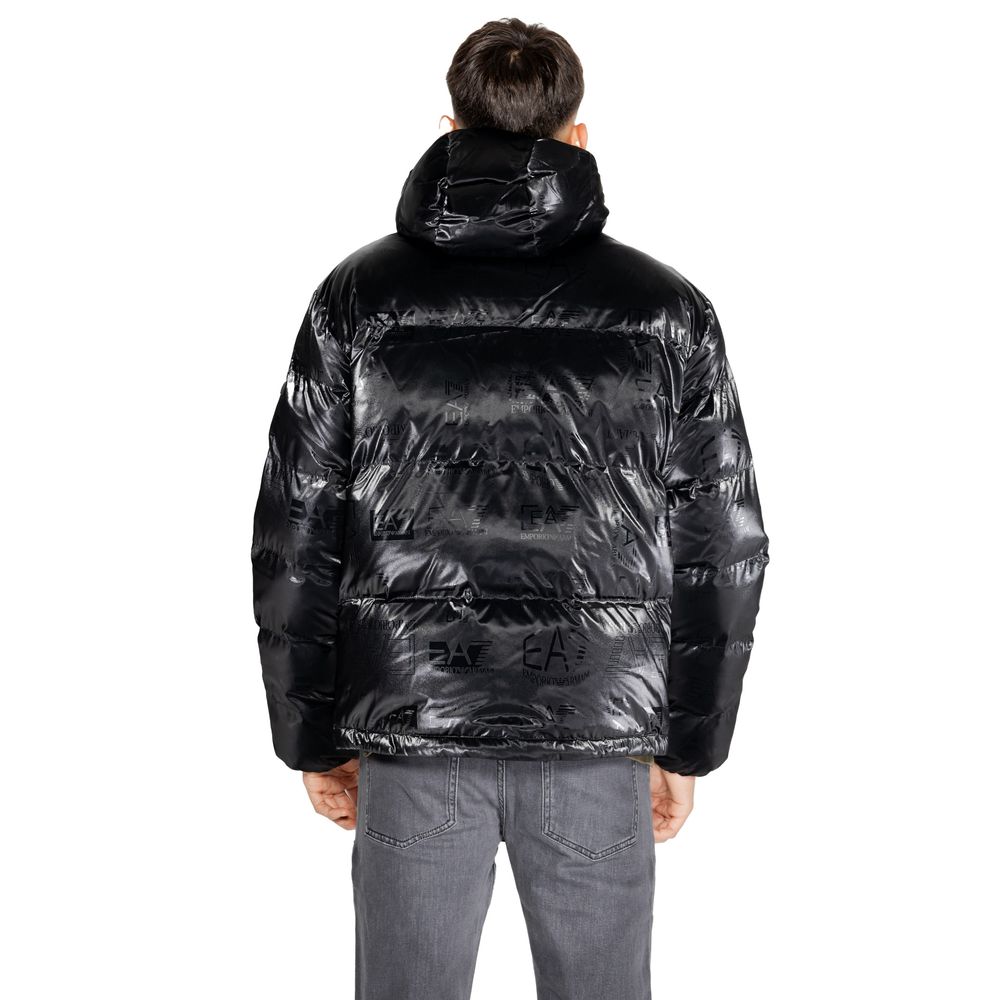 Schwarze Polyesterjacke
