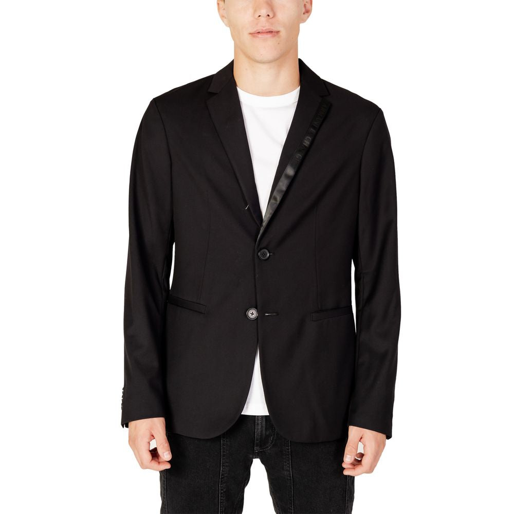 Blazer in poliestere nero