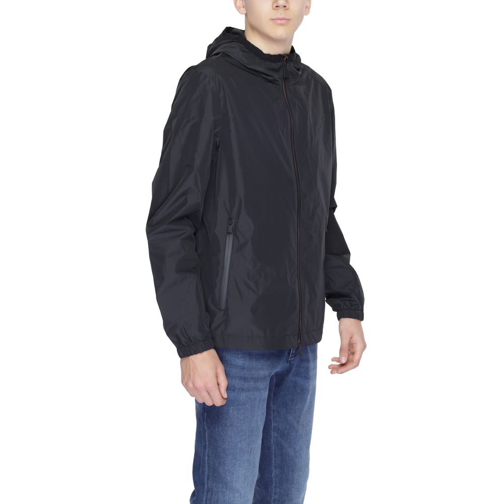 Schwarze Polyesterjacke