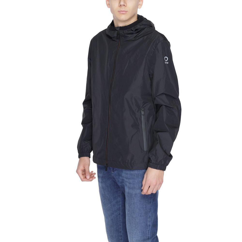 Schwarze Polyesterjacke