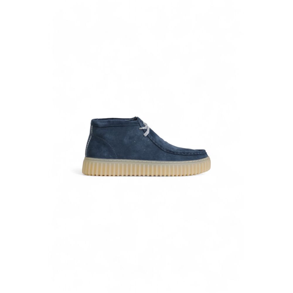 Pelle scamosciata blu casual