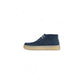 Pelle scamosciata blu casual