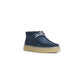 Pelle scamosciata blu casual