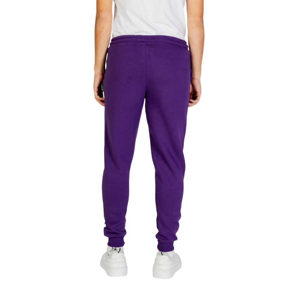 Lila Baumwolljeans und Hose
