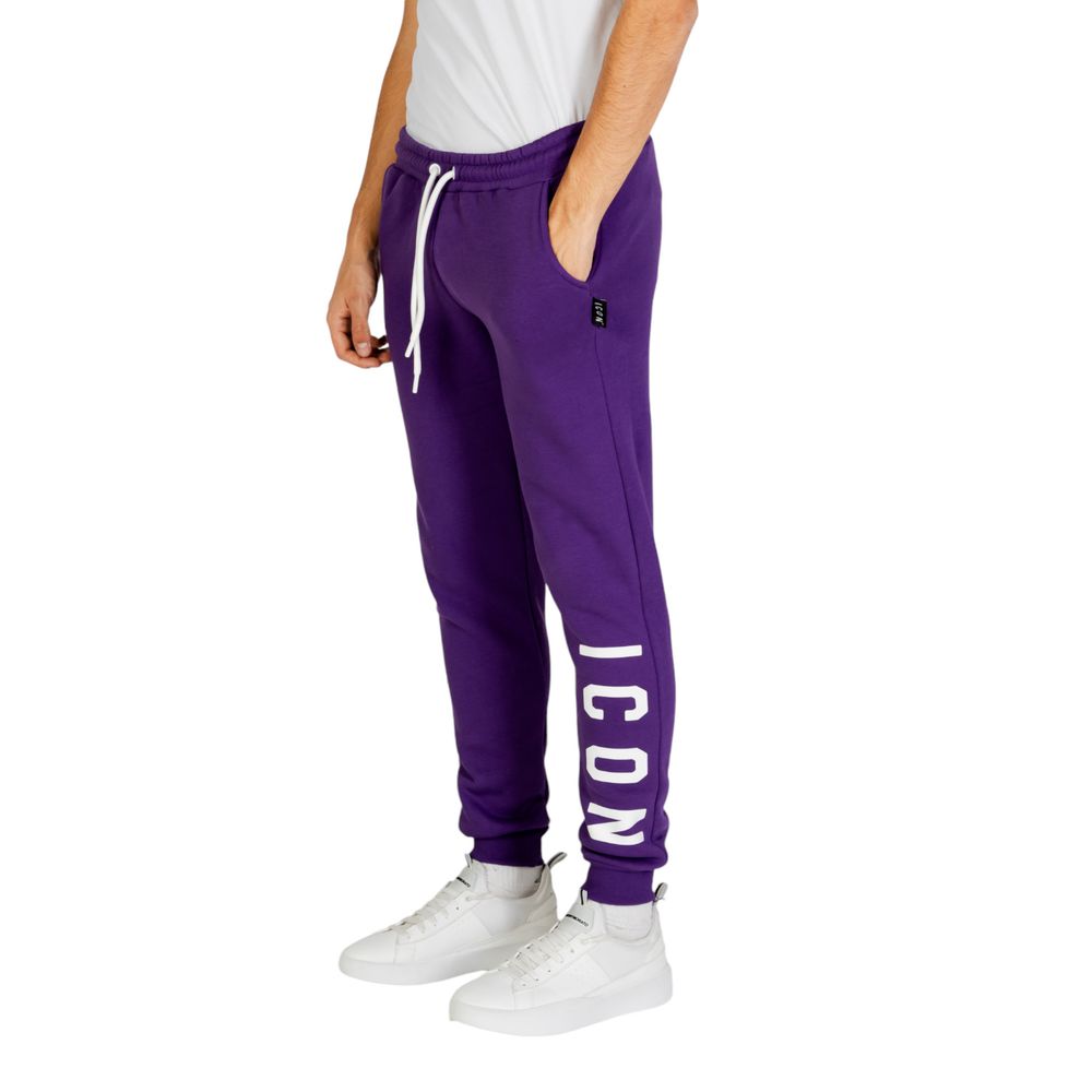 Lila Baumwolljeans und Hose