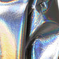 Silver Iridescent Full Zip Men Bomber Jacket