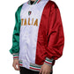 Multicolor Italia Button Down Bomber Jacket