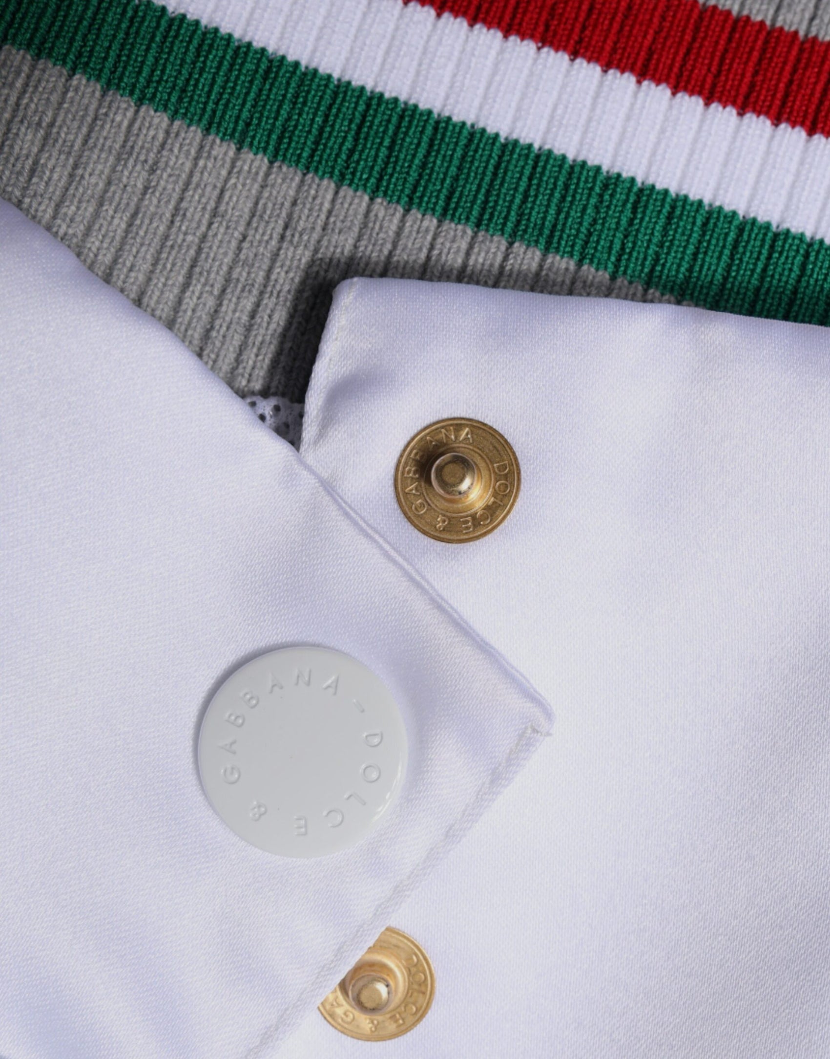 Giacca bomber con bottoni multicolore Italia