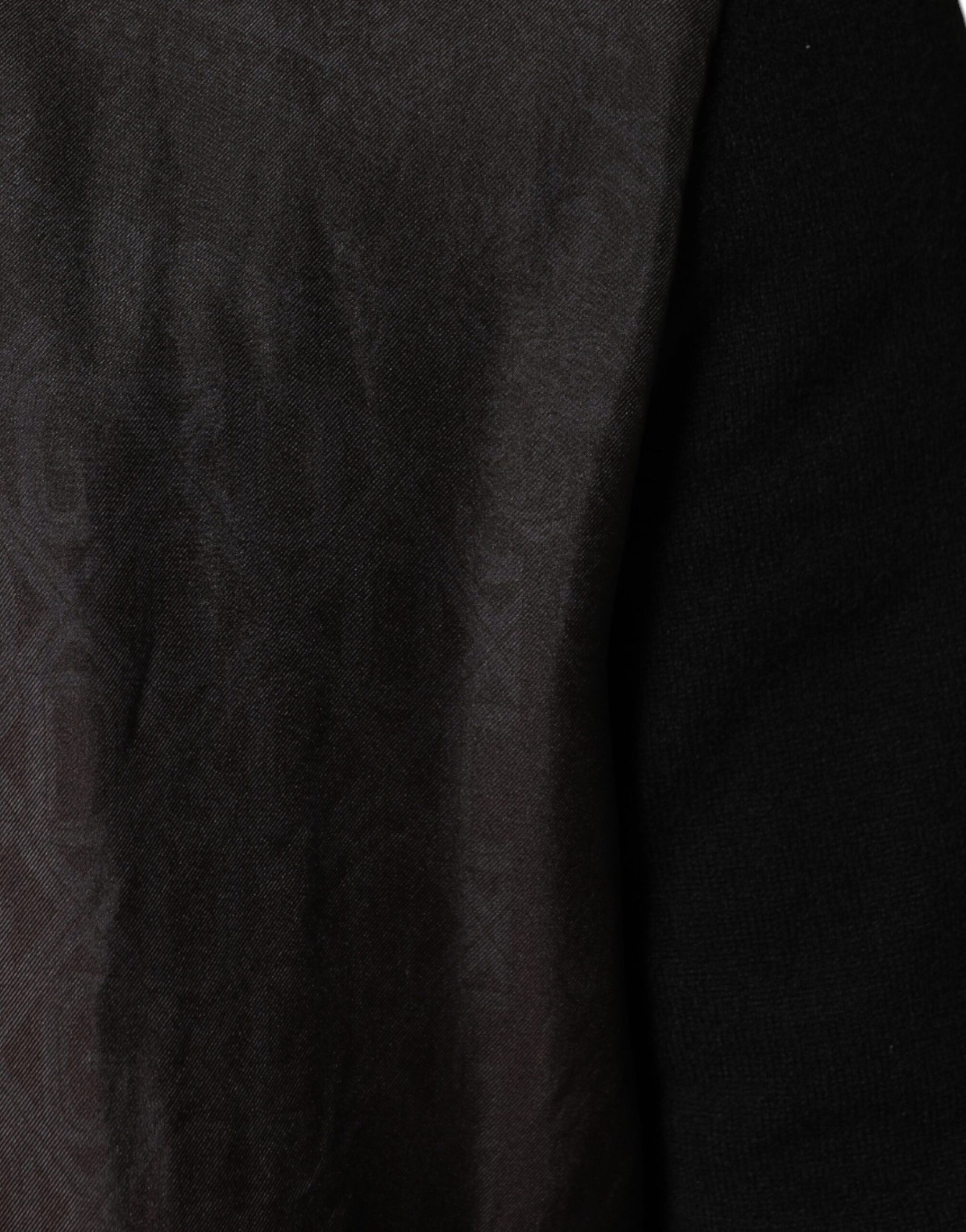 Schwarze Bomberjacke mit durchgehendem Reißverschluss und Logo-Monogramm