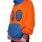 Orange Blue Full Zip Jersey Bomber Jacket